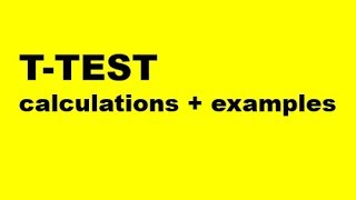 TTEST CALCULATIONS  WORKED EXAMPLE All exams [upl. by Nosreve]