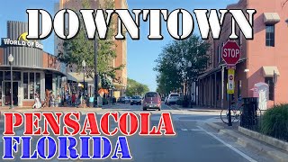 Pensacola  Florida  4K Downtown Drive [upl. by Aloise]