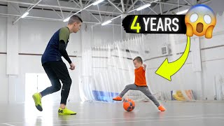 3 EASY FOOTBALL SKILLS for KIDS  Football soccer tutorial [upl. by Anaz]