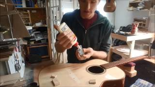 How to Glue an Acoustic Guitar Bridge [upl. by Tome]