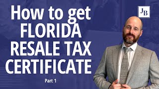 📝💼How to get FLORIDA RESALE TAX CERTIFICATE PART 1 [upl. by Ahsias]