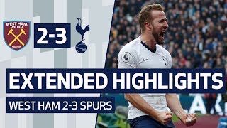 EXTENDED HIGHLIGHTS  WEST HAM 23 SPURS [upl. by Hgieleak]