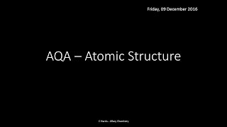 AQA 11 Atomic Structure REVISION [upl. by Cornelle]