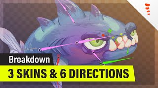 Spine 2D Tutorial – 3 Skins amp 6 Directions Character Breakdown [upl. by Sdlonyer]