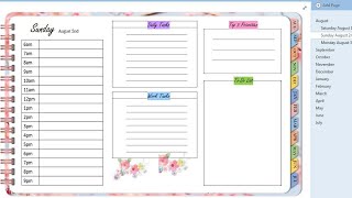 OneNote digital Planner tutorial 2020 [upl. by Arleen]