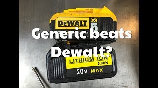 Generic Dewalt battery from Amazon vs Genuine Dewalt 20v Lithium battery [upl. by Iht]