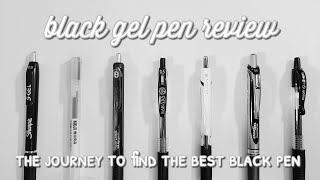 Review Black Gel Pen Collection  Best Black Pen for Notetaking and Journaling [upl. by Janka]