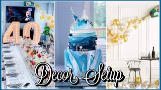 Classy Birthday Decoration Ideas At Home  40th Birthday Décor  Elegant Birthday Decoration Ideas [upl. by Ycal]