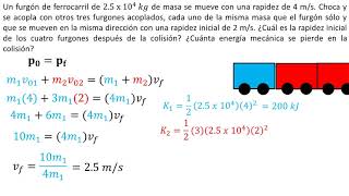 Física  Colisiones en una dimensión  Ejemplo 4 [upl. by Shlomo]