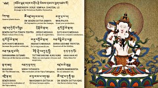 ☸The Hundred Syllables Vajrasattva Mantraརྡོ་རྗེ་སེམས་དཔའ།Dorje Sempa MantraOm Vajrasattva Samaya [upl. by Dylan]