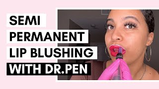 SemiPermanent Lip Blushing with KISSUM Lip Tints Ft SaigeWellington [upl. by Aihcela820]