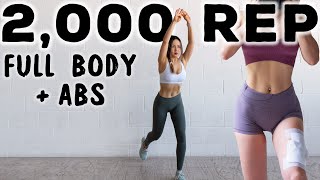 2000 REP Full Body amp Abs Workout CHALLENGE for 2 Million Subscribers 🔥Burn Fat NO JUMPING [upl. by Uriel741]