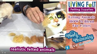 Needle Felting Tutorial How to Blend Wool for Fur for Animals [upl. by Ginnie]