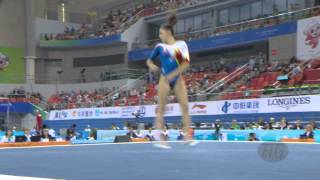 IORDACHE Larisa Andreea ROU – 2014 Artistic Worlds Nanning CHN – Qualifications Floor [upl. by Aciretehs]