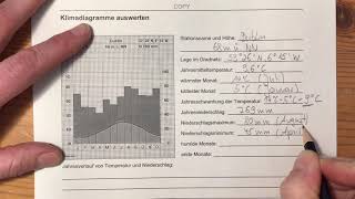 Klimadiagramm auswerten [upl. by Eyeleen]