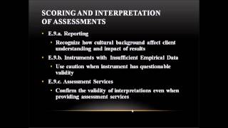 Counseling Ethics  Evaluation Assessment and Interpretation [upl. by Stearne]