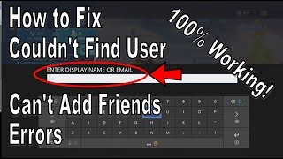 Fortnite  How to Fix Wont Let Me Add Friends Couldnt Find User [upl. by Brigitta]