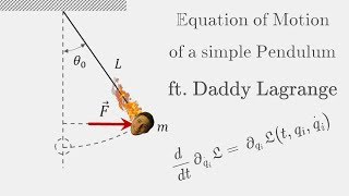 The Pendulum Equations of Motion  Lagrangian Mechanics [upl. by Urion]