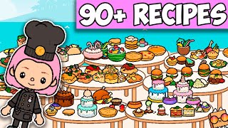 ALL FOOD RECIPES in Toca Life World  Toca Boca 2023 [upl. by Aihsei987]