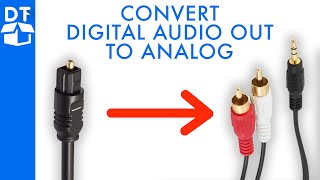 How To Covert Digital Audio Out To Analog  RCA or 35mm AUX Samsung TV [upl. by Ahsina872]