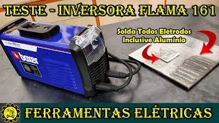 Teste Flama 161 BV da Boxer  Solda Qualquer Tipo de Eletrodo [upl. by Ingold]