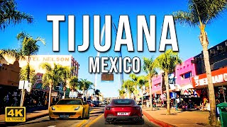 Tijuana Mexico  Baja California  Driving Downtown 4K [upl. by Nnalyrehs]