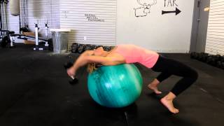 Weighted Stability Ball Situps full ext [upl. by Ahsias]