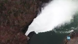 TVA releasing water from Fontana Dam [upl. by Neeloc]