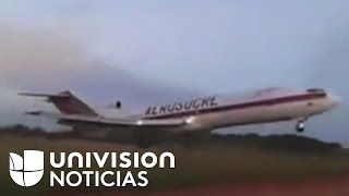 La tragedia del accidente del avión carguero en Colombia relatada en imágenes [upl. by Ydnamron]