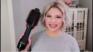 REVLON OneStep Volumizer Hair Dryer amp Styler  SHORT HAIR REVIEW  DEMO [upl. by Genna956]