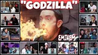 quotEMINEM  GODZILLAquot FASTEST VERSE REACTION COMPILATION [upl. by Caines]