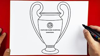 How to Draw UEFA Champions League Trophy [upl. by Gurevich]