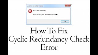 How to Fix Data Error Cyclic Redundancy Check [upl. by Borg]