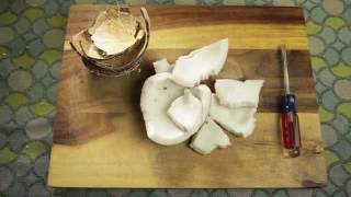 How to Eat a Raw Coconut [upl. by Brinson]