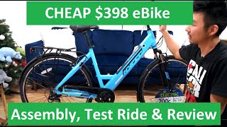 Cheap 398 Walmart Electric Bicycle Hyper ERide City 250W 36V Ebike Review  Assembly Tutorial [upl. by Pussej25]