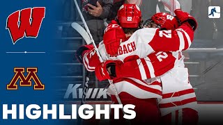 Wisconsin vs Minnesota  NCAA College Hockey  Highlights  February 03 2024 [upl. by Dnyletak767]