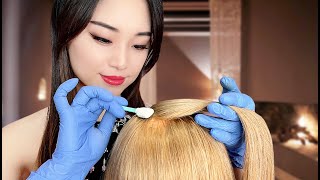 ASMR Relaxing Scalp and Root Treatment [upl. by Adnawyek]