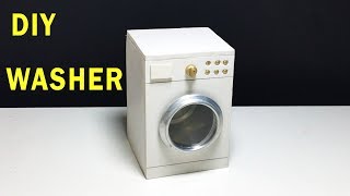 How to make Washing Machine  DIY Mini Washer [upl. by Drawdesemaj504]