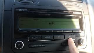 VW RCD 310 BLUETOOTH MENU [upl. by Rolph]