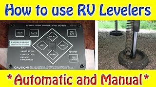 How to use RV Levelers  Automatic and Manual [upl. by Kcinom356]