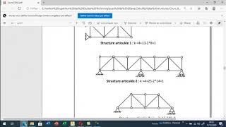 Etude dune poutre treillis hyperstatique [upl. by Anatnahs662]