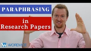 How to Paraphrase in Research Papers APA AMA [upl. by Robers369]