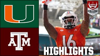 Texas AampM Aggies vs Miami Hurricanes  Full Game Highlights [upl. by Elburt]