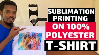 Sublimation Printing on a TShirt  100 Polyester [upl. by Gorey]