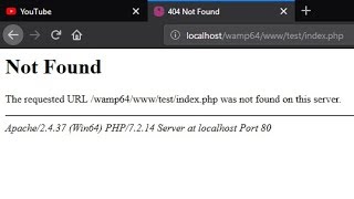 404 not found  wamp server  php file not found in server  problem fixed easily [upl. by Sama171]