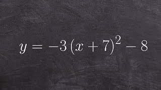 Graphing a quadratic function in vertex form with multiple transformations [upl. by Darooge]