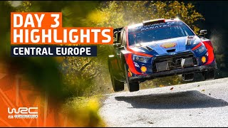 Day 3 Highlights  WRC Central European Rally 2023 [upl. by Anyahc]