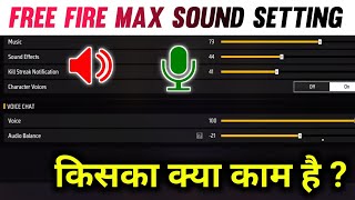 Free Fire Max Sound Setting Full Details  Pro Player Setting  Free Fire Setting [upl. by Rendrag]