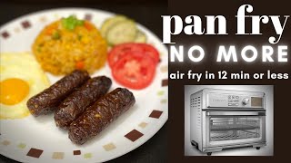 Air Fried Skinless LONGGANISA  How to cook Filipino Pork Sausage using an Air Fryer  Pinoy Flavor [upl. by Maryann]