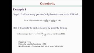 How to solve osmolarity calculation problems [upl. by Ainecey]